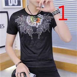 Round neck ice silk trend solid Colour Korean version of the self-cultivation t-shirt bottoming shirt 210420