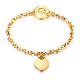 Bangle 2021 Female Ins Wind Titanium Steel And Peach Heart Small Accessories Love Rose Three-color Trendy Bracelet For Men
