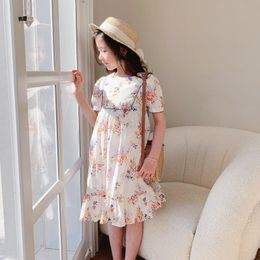 Girl's Dresses 2021 Summer Baby Girls Dress Floral Pattern Short Sleeve Cotton Hurry Up The First Batch Of Stock, Only One Day