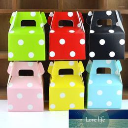 Gift Wrap Small 7x5x10cm 20pcs Polka Dot Stripes Candy Box Paper Bag Chocolate Packaging Children Birthday Party Wedding Decorations1 Factory price expert design