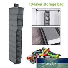 10 Layer Hanging Bag Shoe Storage Drawer Box Shelves Rack Organiser Clothes Wardrobe Closet Door Wall Clear Sundry Hanger Pouch