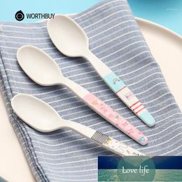 WORTHBUY Cute Cartoon Pattern Kids Soup Spoon With Long Handle Japanese Bamboo Dessert Dinner Spoon Kitchen Coffee Scoop1 Factory price expert design Quality