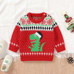 Baby Sweaters Clothes Winter Casual O Neck Full Sleeves Newborn Infant Boy Girl Ugly Christmas Knitted Pullovers Tops 0-18m Wear Y1024