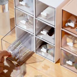 Desktop Drawer Box Desk Cabinet Organiser for Cosmetic Office wholesales Storage Box Household Transparent Case 1222248