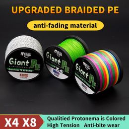Braid Line GIANT 4 Strands Non-fading 1000M Strong Weaves Braided Wire Carp Fishing Mulitifilament PE 500M 80lb