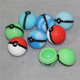 Wholesale Smoking Accessories Silicon Case Food Grade Silicone Wax Container Jars Ball Shaped Storage Box For Glass Bongs