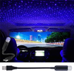 Mini LED Effects USB Star Projector Night Light Car Roof Lights Portable Adjustable Romantic Violet Atmosphere Galaxy Interior Lamp