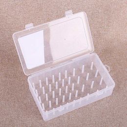 plastic jewel case Canada - Container Boxes Transparent Plastic Sewing Thread Bobbin Box Jewel Bead Case Machine Holder Holds 42 Storage Organizer 210626