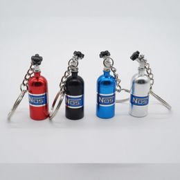 10pcs Nitrogen Bottle Metal Key Ring Holder Car Keychain Pendant Jewellery for Women Men Unique Mini Keyring