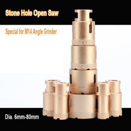 Brazed Diamond Hole Saw Angle Grinder bits Opening cutter for Stone Mable Granite