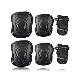 6pcs/set Skateboard Ice Roller Skating Protective Gear Elbow Pads Wrist Guard Cycling Riding Knee Protector for Kids Men Women Q0913