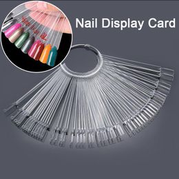 fan tip nails Australia - False Nails 50 Tips Set Nail Polish Display Card Art Tools Palette Color Chart Tip Fan Shaped Removable Showing Shelf
