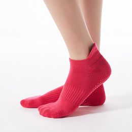 Sports Socks Women Yoga Ladies Professional Non-slip Pure Cotton Terry Thick Fitness Trampoline With Heel Anti-slip