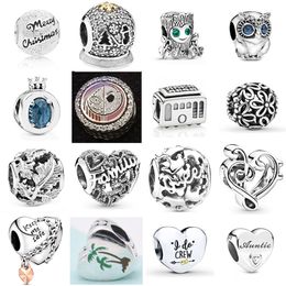 NEW 2021 100% 925 Sterling Silver Owl Jewel Crown charm Fit DIY Original Bracelet Fshion Jewellery Gift