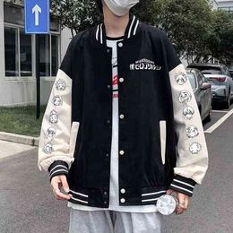 Anime My Hero Academia Baseball Uniform Men's Streetwear Hip Hop Jacket Sweatshirt Coat H1227