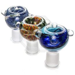 Colourful Portable Smoking 14MM 18MM Female Hookah Adapter Connector Interface Glass Bowl Container Tobacco Oil Rigs Wig Wag Vessel Holder Bong Tool DHL