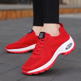 Wholesale 2021 Top Quality Mens Womens Sport Running Shoes Knit Mesh Breathable Court Purple Red Outdoor Sneakers Eur 35-42 WY28-T1810