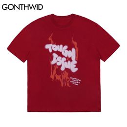 Short Sleeve Tees Men Punk Rock Gothic Hip Hop Creative Graffiti Print Streetwear Casual Harajuku Cotton T-Shirts Tops 210602