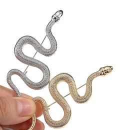 Pins, Brooches Fashion Unique Gold Silver Color Snake Women Men Lady Luxury Metal Animal Brooch Pins Party Casual Jewelry Gifts