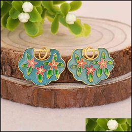 Pendant Necklaces & Pendants Jewellery Seven Colour Cool S925 Sier Cloisonne Clover Diy Bracelet Aessories Drop Delivery 2021 4Rkgb