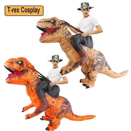 Mascot doll costume Halloween Costumes for Adult Man Women Anime T-rex Dinosaur Inflatable Costume Purim Party Suit Dino Disfraz