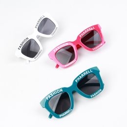 2-6 years old children's sunglasses Korean version of the new letter square hipster fashion baby sunglasses children glasses tide UV 400 Wholesale