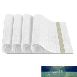 Placemat Heat-Resistant Dining Table Placemat Mat Waterproof and Oil-Proof Room Table Mat 4 (White) Factory price expert design Quality Latest Style Original Status