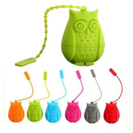 2021 Owl shape infuser food grade silicone creative tea strainer coffee Philtre Perforate tea bag accessories Silica Gel Bird