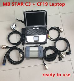 MB STAR C3 Multiplexer with hdd Instal laptop CF-19/ D630 PC SD Connect C3 car Diagnostic Tool ready to use