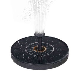 Solar Fountain Round Water Source Home Water Fountains Decoration Garden Pond Swimming Pool Bird Bath Waterfall