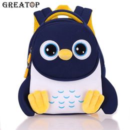 GREATOP Kids Backpack Baby Toddler Children School Bag 3D Cartoon Kindergarten Mochila for Boys Girls 2-5 Years 211021