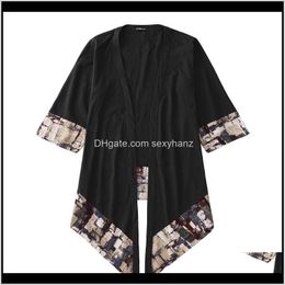 & Mens Clothing Apparel Drop Delivery 2021 Incerun Chinese Style Outerwear Vintage Cloak Casual Kimono Half Sleeve Irregular Long Trench Coat