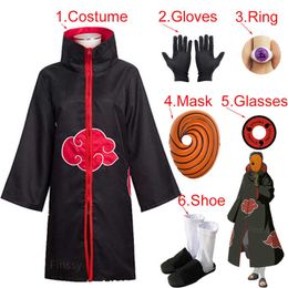 Tobi Cosplay Costume for Boys Obito Mask Carnival Halloween Costume for Kids Adult Suitable for Height 135cm-185cm Q0910
