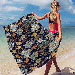 Mandala Print Beach Towel Boho Floral Rectangular Spa Sauna Towels Quick Dty Bath Bathroom Toalla295Z