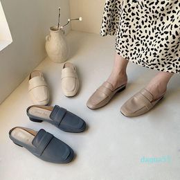 Slippers 2021 Female Summer Wear Ins Fashion Baotou With Lazy Half Tow Net Red Sandals And Mules