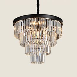 contemporary chandeliers light UK - HOME Chrome Modern Crystal Chandelier Lighting Ceiling Dining Living Room 3-Tier Luxurious Chandeliers Contemporary Light Fixtures W17.7 Inch (Bulbs Included)