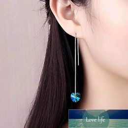 Classic Titanic Ocean Heart Blue Crystal Earrings For Women Fashion Temperament Valentine's Day Gift Stud Jewellery Wholesale Factory price expert design Quality