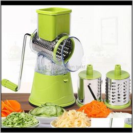 Fruit Tools Kitchen, Dining Bar Home & Garden Drop Delivery 2021 Multi-Function Rotary Shredded Potato Hine Vegetable Grater Manual Cabbage K