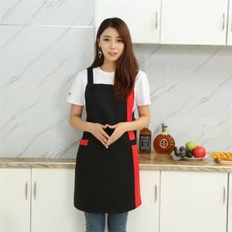 kitchen aprons for woman Home shop and hairdresser Sleeveless work apron bib cooking clothing antifouling 210625