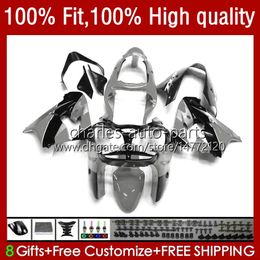 Injection Bodywork For KAWASAKI NINJA ZX-9R ZX900 900CC 1998-2003 Body 25No.129 ZX9 Glossy Grey 9 R ZX 9R 900 CC ZX9R 00 01 02 03 ZX-900 2000 2001 2002 2003 OEM Fairing Kit