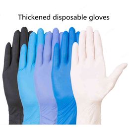 Gloves disposable boxed natural rubber food grade high elastic thickened wear resistant medical household xs home