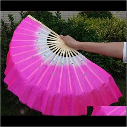 Other Event Party Supplies Home & Garden Drop Delivery 2021 Festive Chinese Silk Dance Fan Handmade Fans Belly Dancing Props 5 Colors Sn2197