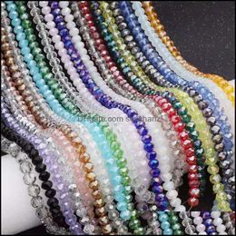 Acrylic, Plastic, Lucite Loose Beads Jewellery Wholesale 2/3/4/6/8Mm Be Crystal Ab Colour Cut Faceted Round Glass For Making Bracelet Aessories