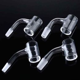 Banger Clear Quartzs Beveled Terp Slurper Edge New Nail Glass Bubbler Carb 10mm 14mm Male Joint Fully Weld Seamless Quartz Bangers US Grade Weld FWQB 01 02