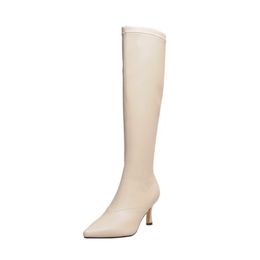 Size 33-41 New Fashion Winter Knee High Boots Thin Heels Sexy Long Boot Paty Club Ladies Female Footwear 2022