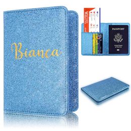 Party Favor Anti-magnetic Passport Holder Anti-scanning Personalized Name Luxury Women Travel Ticket Cas Exquisite Gift