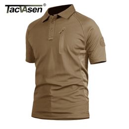 TACVASEN Summer Men's Performance T-shirts Short Sleeve Tactical Military T-shirts Quick Dry Lightweight Fish Hike Top Tees 210409