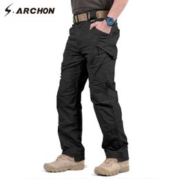 IX9 97% Cotton Men Military Tactical Cargo Pants Men SWAT Combat Army Trousers Male Casual Many Pockets Stretch Cotton Pants Y220308