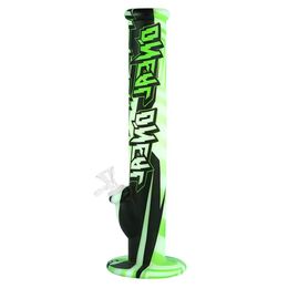 Glow in the dark Water Bongs oil rig 14mm Joint Glass sets Silicone bongs non fading printing dab rig glass pipe