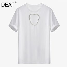 summer fashion women clothes round neck short sleeves circle hollow out pullover elastic T-shirt WR17001l 210421